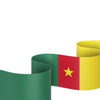 Cameroon flag design national independence day banner element transparent background png