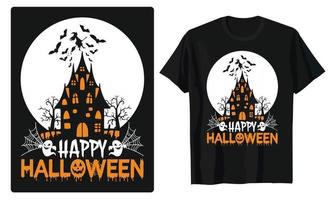 mejor tipografía y gráfico de Halloween para camisetas, pancartas, afiches, diseño de tarjetas de regalo vector