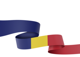 Romania flag design national independence day banner element transparent background png