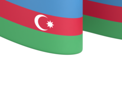 Azerbaijan flag design national independence day banner element transparent background png