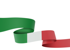 diseño de bandera de italia día de la independencia nacional elemento de banner fondo transparente png