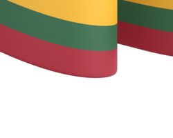 Lithuania flag design national independence day banner element transparent background png