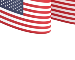 United States flag design national independence day banner element transparent background png