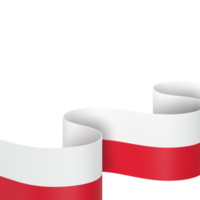 drapeau pologne conception fête de l'indépendance nationale élément de bannière fond transparent png
