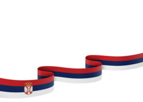 diseño de la bandera de serbia elemento de la bandera del día de la independencia nacional fondo transparente png