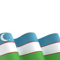 Uzbekistan flag design national independence day banner element transparent background png