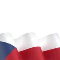 drapeau de la république tchèque conception fête de l'indépendance nationale élément de bannière fond transparent png