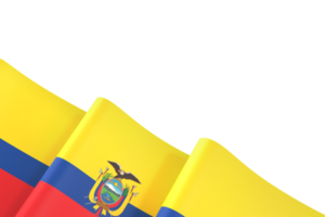 design de bandeira do equador dia da independência nacional banner elemento fundo transparente png