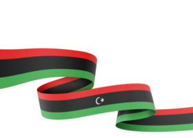 libyen flag design nationaler unabhängigkeitstag banner element transparenter hintergrund png