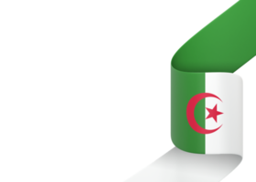 Algeria flag design national independence day banner element transparent background png