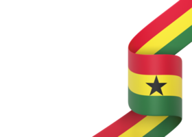 drapeau du ghana conception fête de l'indépendance nationale élément de bannière fond transparent png