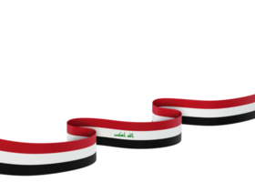irak drapeau conception fête de l'indépendance nationale élément de bannière fond transparent png