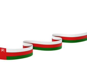 Oman flag design national independence day banner element transparent background png