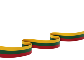 litauen flag design nationaler unabhängigkeitstag banner element transparenter hintergrund png