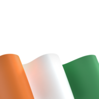 Ivory Coast flag design national independence day banner element transparent background png