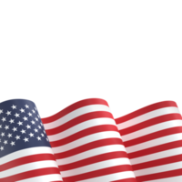 United States flag design national independence day banner element transparent background png