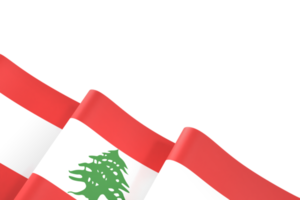 projeto de bandeira do líbano dia da independência nacional elemento de banner fundo transparente png