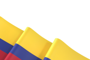 Colombia flag design national independence day banner element transparent background png