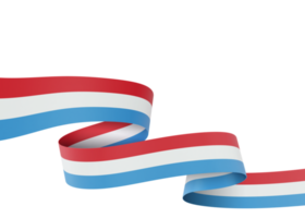 Luxembourg flag design national independence day banner element transparent background png