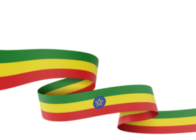 Ethiopia flag design national independence day banner element transparent background png