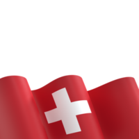 drapeau suisse conception fête de l'indépendance nationale élément de bannière fond transparent png