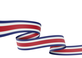 Costa Rica flag design national independence day banner element transparent background png