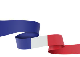 diseño de bandera de francia día de la independencia nacional elemento de banner fondo transparente png