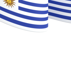 design de bandeira do uruguai dia da independência nacional elemento de banner fundo transparente png