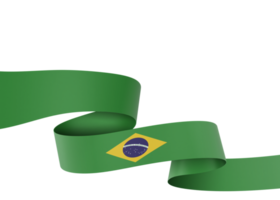 drapeau du brésil conception fête de l'indépendance nationale élément de bannière fond transparent png