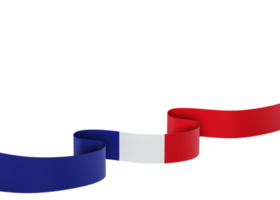 France flag design national independence day banner element transparent background png