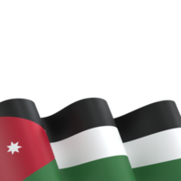 Jordan flag design national independence day banner element transparent background png