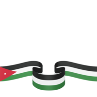 Jordan flag design national independence day banner element transparent background png