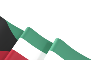 diseño de la bandera de kuwait elemento de la bandera del día de la independencia nacional fondo transparente png