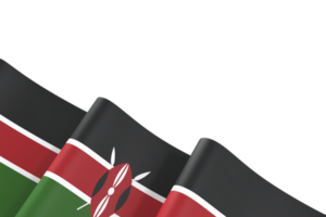 kenya drapeau conception fête de l'indépendance nationale élément de bannière fond transparent png