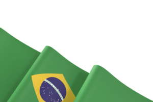 Brazil flag design national independence day banner element transparent background png