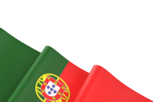 Portugal flag design national independence day banner element transparent background png
