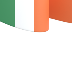 diseño de la bandera de irlanda elemento de la bandera del día de la independencia nacional fondo transparente png