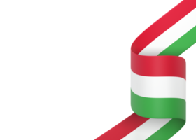 Hungary flag design national independence day banner element transparent background png