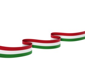 Hungary flag design national independence day banner element transparent background png