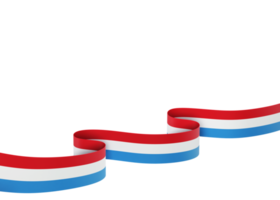 Luxembourg flag design national independence day banner element transparent background png