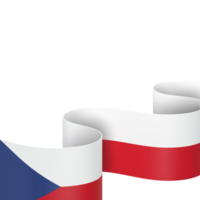 Czech Republic flag design national independence day banner element transparent background png