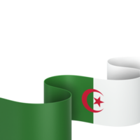Algeria flag design national independence day banner element transparent background png