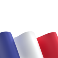diseño de bandera de francia día de la independencia nacional elemento de banner fondo transparente png