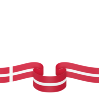 danemark drapeau conception fête de l'indépendance nationale élément de bannière fond transparent png