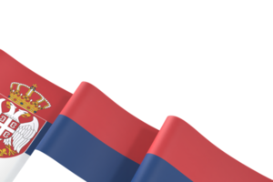 Serbia flag design national independence day banner element transparent background png