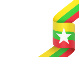 diseño de la bandera de myanmar elemento de la bandera del día de la independencia nacional fondo transparente png