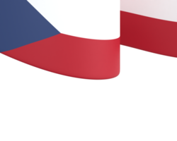 Czech Republic flag design national independence day banner element transparent background png