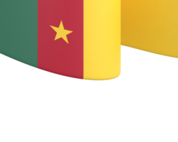 Cameroon flag design national independence day banner element transparent background png