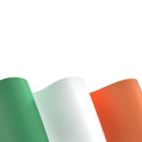 Ireland flag design national independence day banner element transparent background png