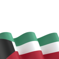 Kuwait flag design national independence day banner element transparent background png